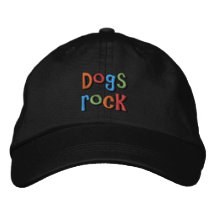 Gorra de béisbol bordada roca de los perros