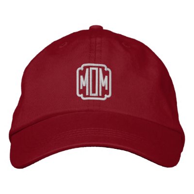 Gorra de béisbol bordada rojo de la mamá Gorra de béisbol bordada rojo de la mamá