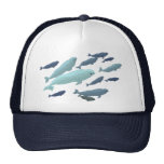 Gorra de béisbol de la ballena de la beluga y casq