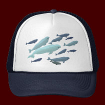 Gorra de béisbol de la ballena de la beluga y casq gorras
