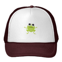 Gorra de béisbol sonriente de la rana
