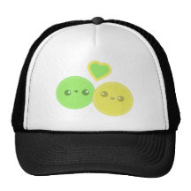 Gorra de Kawaii del corazón de la cal del limón