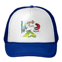 Gorra de la agilidad del perro del dibujo animado