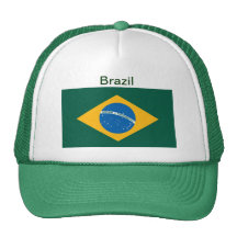 Gorra de la bandera del Brasil
