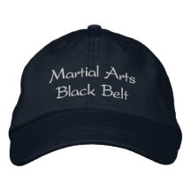 Gorra de la correa negra de los artes marciales gorra bordada
