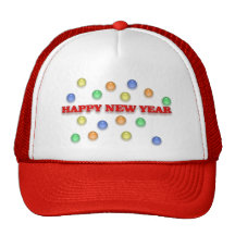 Gorra de la Feliz Año Nuevo y del confeti