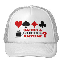 Gorra de las tarjetas y del café