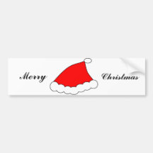 gorra de Navidad, feliz, navidad Pegatina De Parachoque