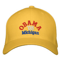 Gorra de Obama '08 Michigan Gorro Bordado