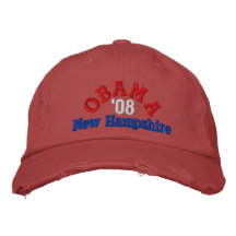 Gorra de Obama '08 New Hampshire Gorra De Beisbol Bordada