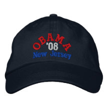 Gorra de Obama '08 New Jersey Gorras Bordadas