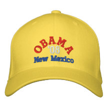 Gorra de Obama '08 New México Gorra Bordada