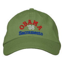 Gorra de Obama '08 Sacramento Gorra De Beisbol Bordada