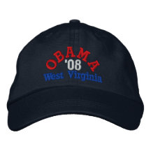 Gorra de Obama '08 Virginia Occidental Gorras Bordadas