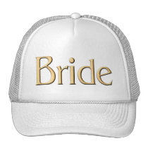 Gorra de oro de la novia gorras