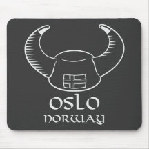 Gorra de Oslo Noruega Viking Tapete De Ratón