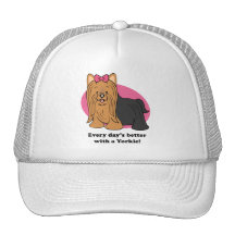 Gorra de Yorkie del dibujo animado