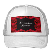 Gorra del ajuste de la frontera del rosa rojo (mod