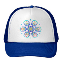 Gorra del azul de la flor de la estrella