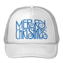 Gorra del azul de las Felices Navidad