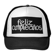 Gorra del blanco de Feliz Cumpleaños