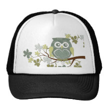 Gorra del búho del árbol de la polca