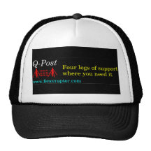 gorra del camionero del Q-poste con el fondo negro