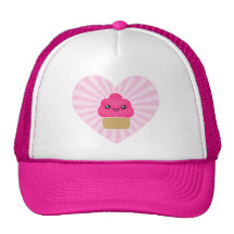 Gorra del corazón de la magdalena de Kawaii