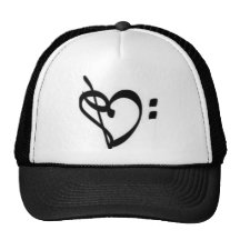 Gorra del corazón del Clef de la música
