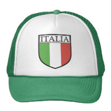 Gorra del escudo de Italia/casquillo de la bandera