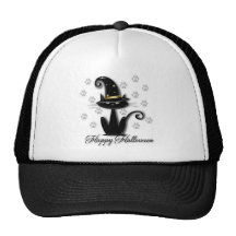 Gorra del feliz Halloween del gato negro