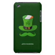 Gorra del Leprechaun del trébol de la bandera y de Case-Mate iPod Touch Fundas