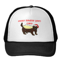 Gorra del navidad del tejón de miel