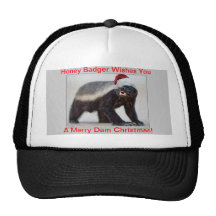 Gorra del navidad del tejón de miel