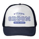 Gorra del novio del equipo gorras
