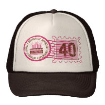Gorra del sello 40 del cumpleaños