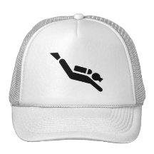 Gorra del símbolo del buceo con escafandra