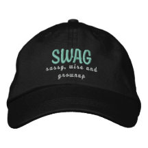 Gorra del SWAG en negro Gorra Bordada