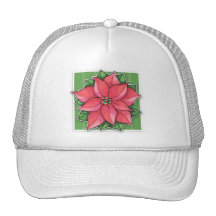Gorra del verde de la alegría del Poinsettia