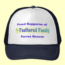 Gorra emplumado del partidario del rescate del lor gorras