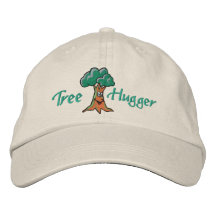 Gorra feliz lindo del árbol, árbol, Hugger Gorra Bordada
