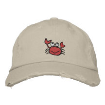 gorra feliz lindo del cangrejo gorras de beisbol bordadas
