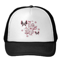 Gorra floral de las mariposas