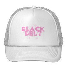 Gorra floral rosado de la correa negra de los arte