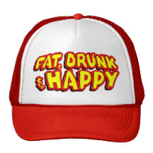 Gorra gordo, bebido y feliz