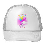Gorra lindo del feliz cumpleaños del elefante rosa