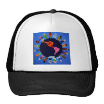 Gorra pacífico de los niños en todo el mundo