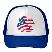 Gorra patriótico del camionero del trébol III