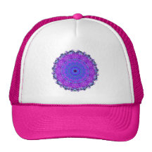 Gorra púrpura del caleidoscopio de la mandala de l
