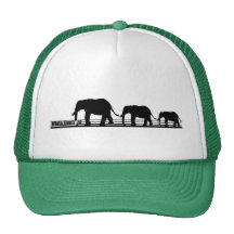 Gorra que camina del elefante blanco